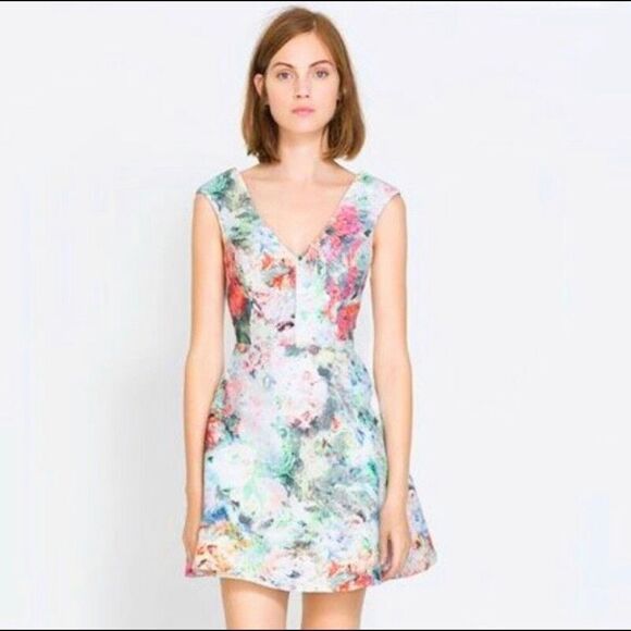 Zara water color print dress - Picture 1 of 4